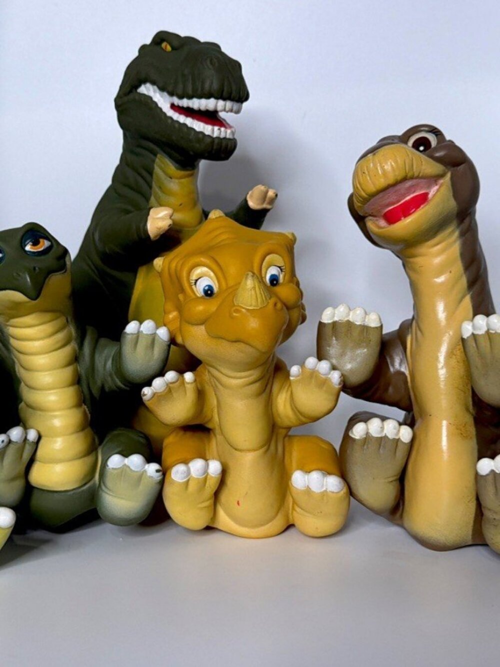 Pizza Hut 1988 THE LAND BEFORE TIME 6 Hand Puppets COMPLETE SET Littlefoot Ducky
